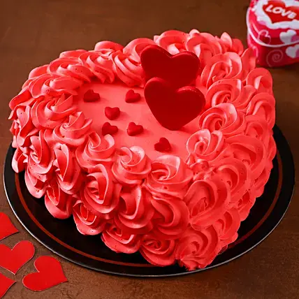 Buy Strawberry Cake with Rose Swirls-Strawberry Cake with Rose Swirls